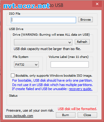 ISO to USB hỗ trợ ghi file iso ra thẻ nhớ USB giúp cho bạn thuận tiện trong việc cài đặt các hệ điều hành cũng như sử dụng trong nhiều công việc khác. Với ISO to USB, việc ghi file iso ra usb diễn ra nhanh chóng và hiệu quả